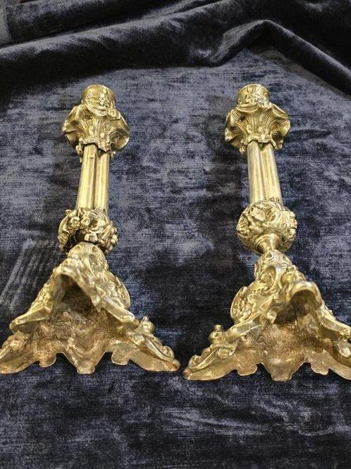Kaarsenhouder (2) - Legering - Sint-Janskerk, Antiek en Kunst, Antiek | Overige Antiek