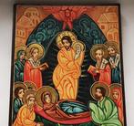 Icoon - Opname van de Heilige Maagd Maria - Handgeschilderde, Antiek en Kunst