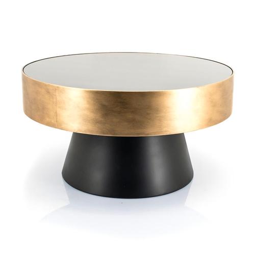 *WOONWINKEL* By-Boo Bunga Large Ronde Salontafel Zwart Met G, Huis en Inrichting, Tafels | Salontafels, Nieuw, Verzenden