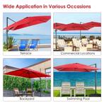 2dekans | Coast Zweefparasol - Kantelbaar - 300 x 300 x 273, Tuin en Terras, Zonneschermen, Ophalen of Verzenden, Zo goed als nieuw