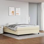vidaXL Bedframe kunstleer crèmekleurig 180x200 cm, Overige materialen, Eenpersoons, Verzenden, Nieuw