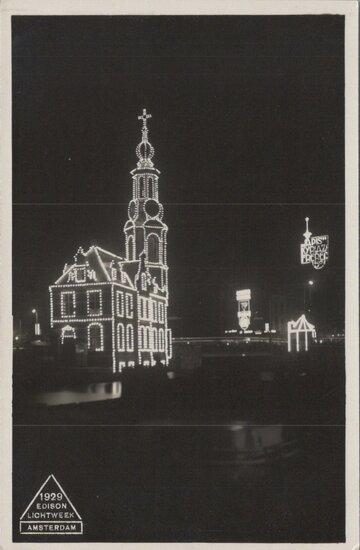AMSTERDAM - 1929 Edison Lichtweek, Verzamelen, Ansichtkaarten | Nederland, Verzenden