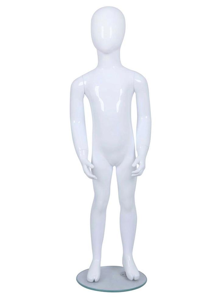 Faceless etalagepop kind glossy wit 4 jaar mt 104 ZMYKA02-GW, Zakelijke goederen, Kantoor en Winkelinrichting | Winkel en Inventaris
