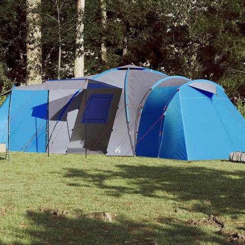 vidaXL Koepeltent 12-persoons waterdicht blauw, Caravans en Kamperen, Tenten, Nieuw, tot en met 2, Verzenden