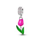 Tulp Bedel Hangende Charm Pandora compatible, Sieraden, Tassen en Uiterlijk, Bedels, Nieuw, Overige merken, Verzenden