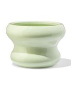HEMA Bloempot 17.5x12.5cm keramiek blob groen, Verzenden, Nieuw
