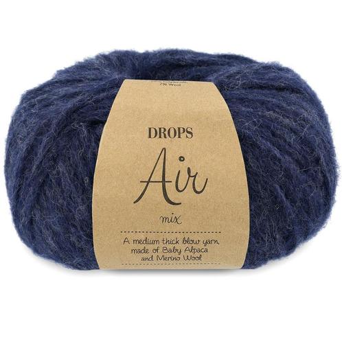 DROPS Air Mix - 09 marineblauw - Wol Garen, Hobby en Vrije tijd, Breien en Haken, Ophalen of Verzenden