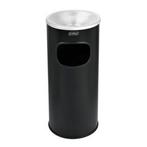 Afvalbak + Asbak | Metaal (Zwart) | 30L | Ø250x650(h)mm, Verzenden, Nieuw in verpakking