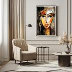 1153 - John Joseb Art - Schilderij (groot) vrouw, abstract, Minder dan 50 cm, Verzenden, Nieuw, Schilderij