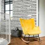 Aemely® Schommelstoel Steerne - Geel Velvet, Blank Hout, Ophalen of Verzenden, Nieuw, Stoel(en)