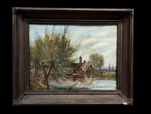British school (XIX) - Riverside Retreat, Antiek en Kunst, Kunst | Schilderijen | Klassiek