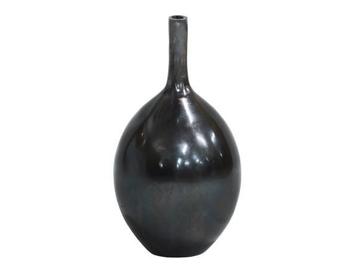 Veiling - Aluminium vaas small zwart oxidise 20x20x41 cm beschikbaar voor biedingen