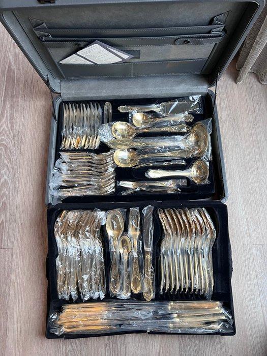 Sbs Solingen 23/24 karaat hart verguld goud bestek -, Antiek en Kunst, Antiek | Meubels | Tafels