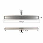 Aanbieding: Mat Zwart Douchegoot RVS Drain met los sifon en, Ophalen of Verzenden, Nieuw