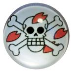 Fako Bijoux - Click Button - Glas - Schedel Heart, Verzenden, Nieuw