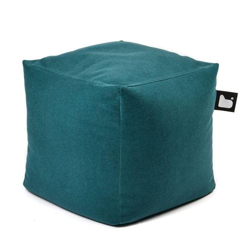 B-Box Poef Indoor Suede - Teal, Huis en Inrichting, Banken | Voetenbanken en Poefen, Verzenden