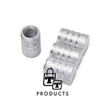 TT-products ventieldoppen 3-rings Silver aluminium 4 stuks, Auto diversen, Auto-accessoires, Nieuw, Ophalen of Verzenden