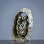 sculptuur, Familiebeeld van vijf personen - 200 mm - Steen -