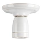 Bailey Plafondlamp Porselein Wit E27 Ø10.5cm, Ophalen of Verzenden, Nieuw