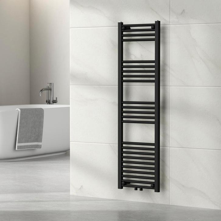 [neu.haus] Handdoekradiator Voss 140x40x3 cm zwart, Doe-het-zelf en Verbouw, Verwarming en Radiatoren, Verzenden