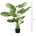 TRUUSK Kunstmatige Monstera 120cm Kunstplant Met Bloempot En, Huis en Inrichting, Verzenden, Nieuw