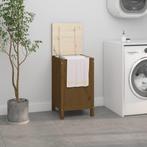 vidaXL Wasmand 44x44x76 cm massief grenenhout honingbruin, Verzenden, Nieuw