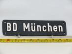 Lokschild BD München (Spoorwegen 1:1, grootspoor), Verzamelen, Ophalen of Verzenden, Gebruikt, Overige typen