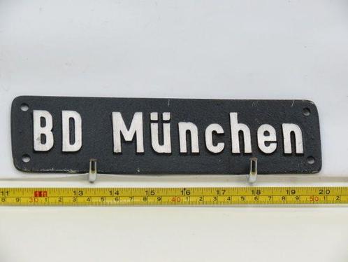 Lokschild BD München (Spoorwegen 1:1, grootspoor), Verzamelen, Spoorwegen en Tramwegen, Overige typen, Gebruikt, Ophalen of Verzenden