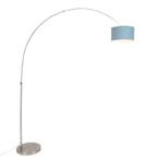 Booglamp staal met kap 35/35/20 blauw verstelbaar - XL, Nieuw, Overige materialen, Modern, 200 cm of meer