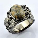 Zonder Minimumprijs - Ring Zilver Chalcedoon - Organische, Nieuw