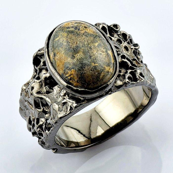 Zonder Minimumprijs - Ring Zilver Chalcedoon - Organische, Sieraden, Tassen en Uiterlijk, Ringen