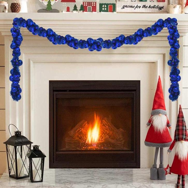 vidaXL Kerstbal Guirlande Blauw 186 cm Polystyreen, Diversen, Kerst, Nieuw, Verzenden