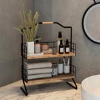 [en.casa] Badkamer organizer Sallingsund 41,5x32x15 cm zwart, Verzenden, Nieuw