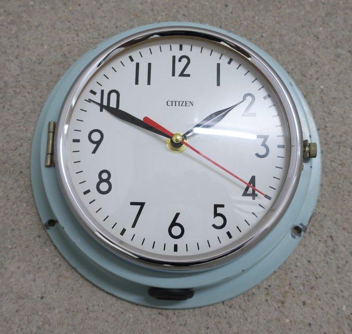 Wandklok - Citizen - Glas, Staal - 1980-1990, Antiek en Kunst, Antiek | Wandborden en Tegels