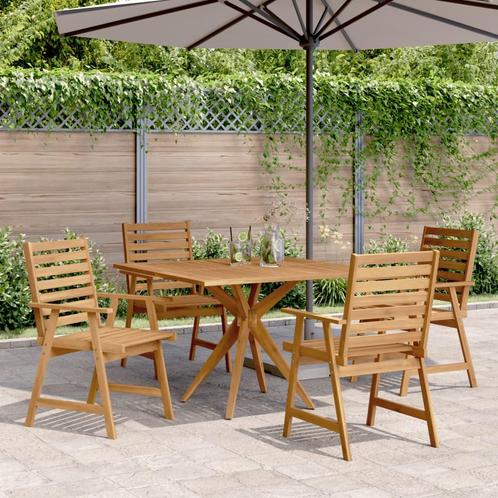 vidaXL 5-delige Eethoek massief acaciahout, Tuin en Terras, Tuinsets en Loungesets, Nieuw, 4 zitplaatsen, Hardhout, Verzenden