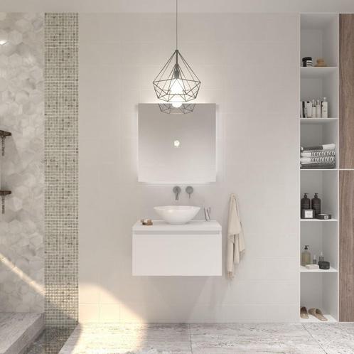 Badkamermeubelset Gliss Eros 80 cm Mat Wit Met Waskom, Doe-het-zelf en Verbouw, Sanitair, Bad, Nieuw, Ophalen of Verzenden