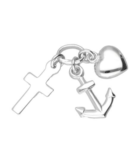Zilveren hoop, geloof en liefde los hangend, Sieraden, Tassen en Uiterlijk, Kettinghangers, Verzenden