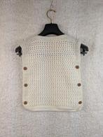 Handmade white crochet buttoned vest, Verzenden, Nieuw