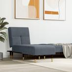 Design Chaise Longue Grijs Fluweel | Tweedekansje | 35%!, Eenpersoons, 125 tot 150 cm, Nieuw, Ophalen of Verzenden