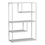 Boekenkast Sievi schap 126x85x35 cm wit mat [en.casa], Huis en Inrichting, Kasten | Boekenkasten, Verzenden, Nieuw