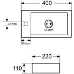 Wiesbaden Rhea M - Fontein - Links- 40x22x11cm- Keramiek -, Ophalen of Verzenden, Nieuw
