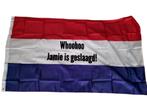 Nederlandse vlag bedrukt met tekst, Nieuw, Ophalen of Verzenden