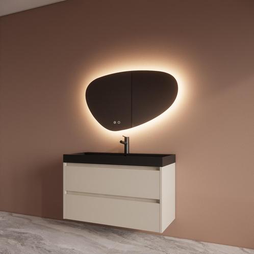 Badmeubelset BWS Riga Met Lako Wastafel Zwart 100 cm, Doe-het-zelf en Verbouw, Sanitair, Bad, Nieuw, Ophalen of Verzenden