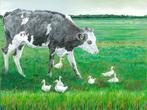 Myrte F. Banen - Koe speelt met eenden