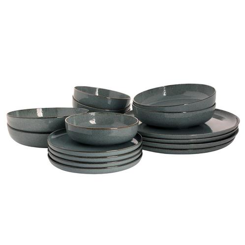 GGM Gastro | (16-delige) Antigo Serviesset - Blauw |, Huis en Inrichting, Keuken | Servies, Effen, Nieuw, Verzenden