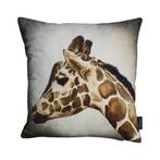 kussen fluweel jungle giraffe 45x45cm, Verzenden, Nieuw