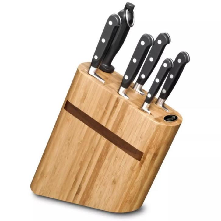 Déglon Compact messenblok – Bamboe en walnoot – 5 messe, Huis en Inrichting, Keuken | Bestek, Bestekset, Nieuw, Hout, Ophalen of Verzenden