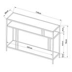 Console tafel Kumlinge metaal 78x110x30 cm zwart [en.casa], Huis en Inrichting, Tafels | Sidetables, Verzenden, Nieuw