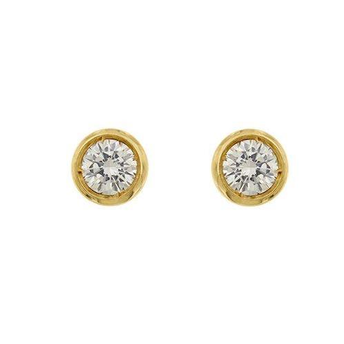Statement oorbellen - 18 karaat Geel goud Diamant, Sieraden, Tassen en Uiterlijk, Antieke sieraden