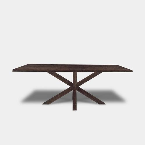 Tafel Boomstam eikenhout  Matrix hout  200x100, Huis en Inrichting, Tafels | Eettafels